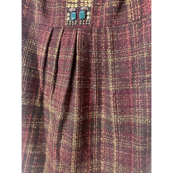 Laundry by Shelli Segal Plaid Tweed Dress 8 Retro Academia Twee Preppy Office - Picture 4 of 11